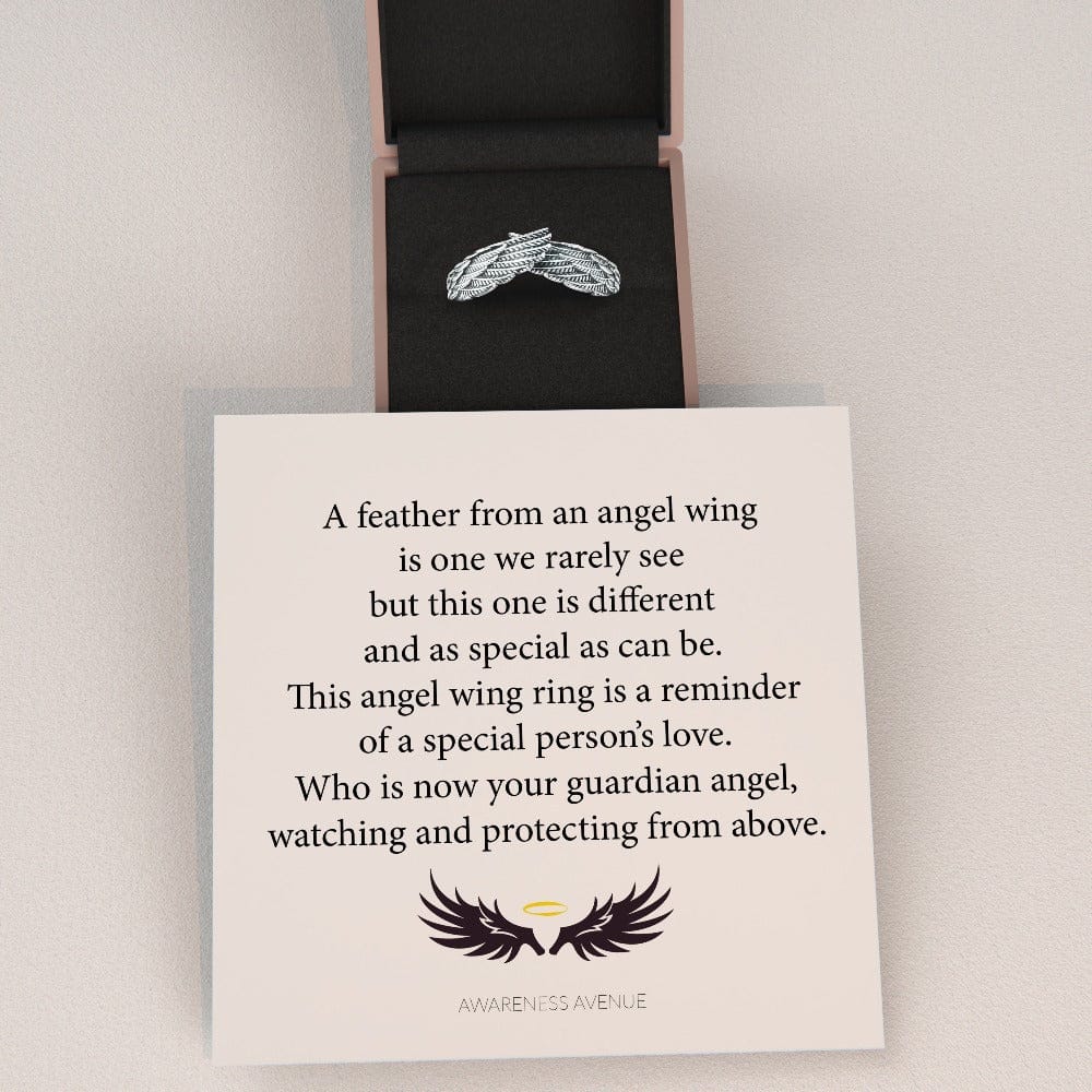 Un símbolo de amor y protección | Anillo con alas de ángel de la guarda
