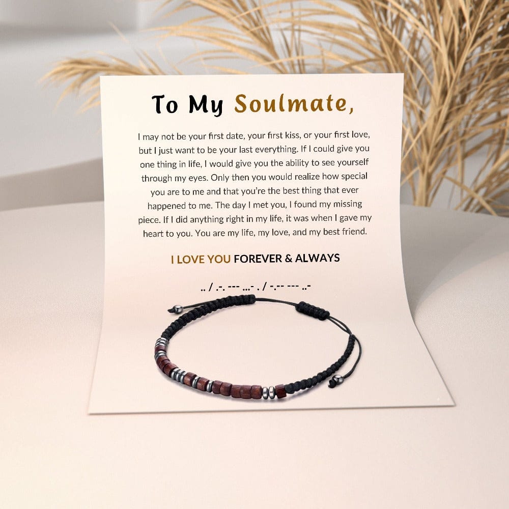 To My Soulmate | I love you | Morse Code Bracelet